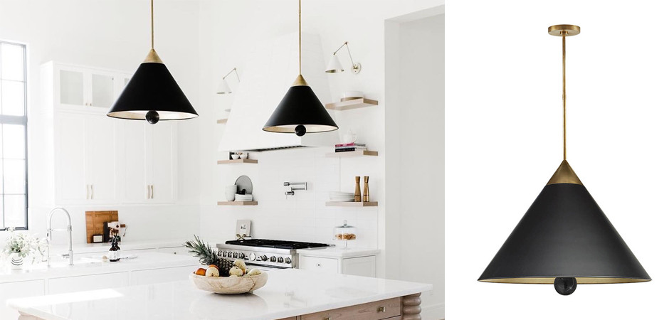 Подвесной светильник Cleo Pendant Brass & Black