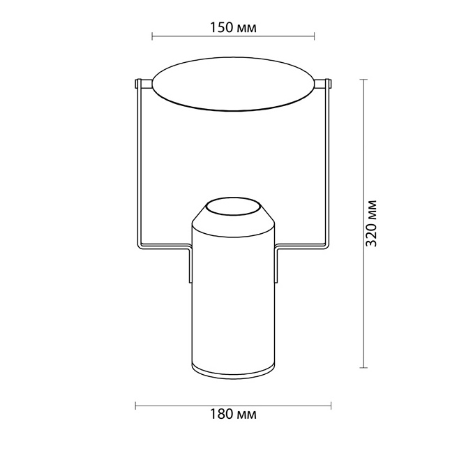 Настольная лампа Black Cylinder Table Lamp