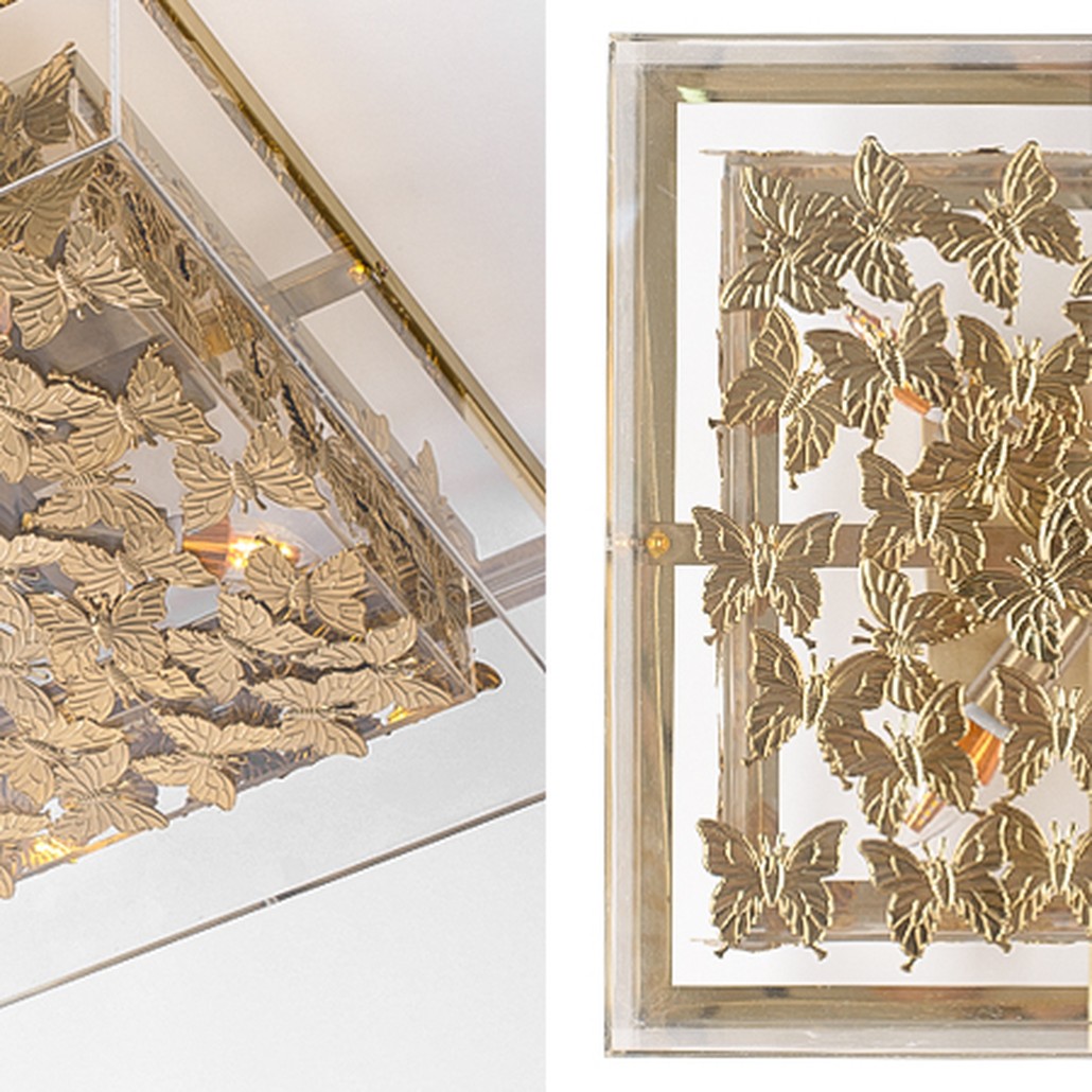 Butterfly Flush-Mount Ceiling Light