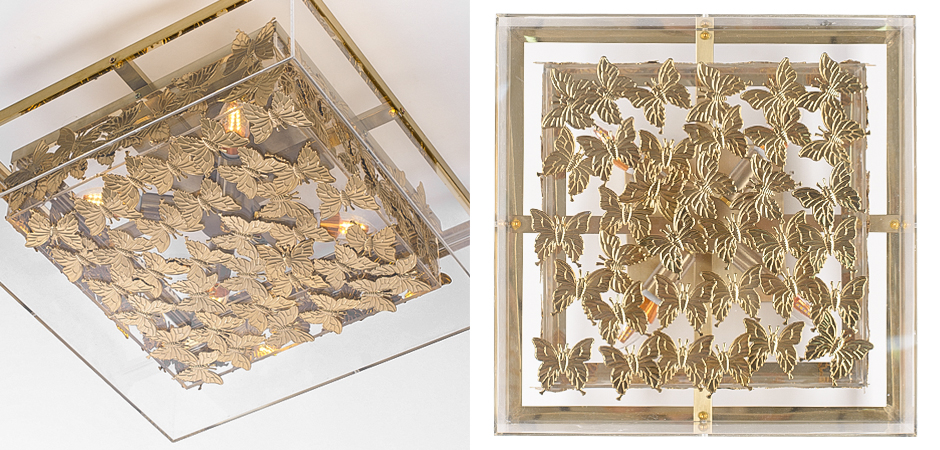 Butterfly Flush-Mount Ceiling Light
