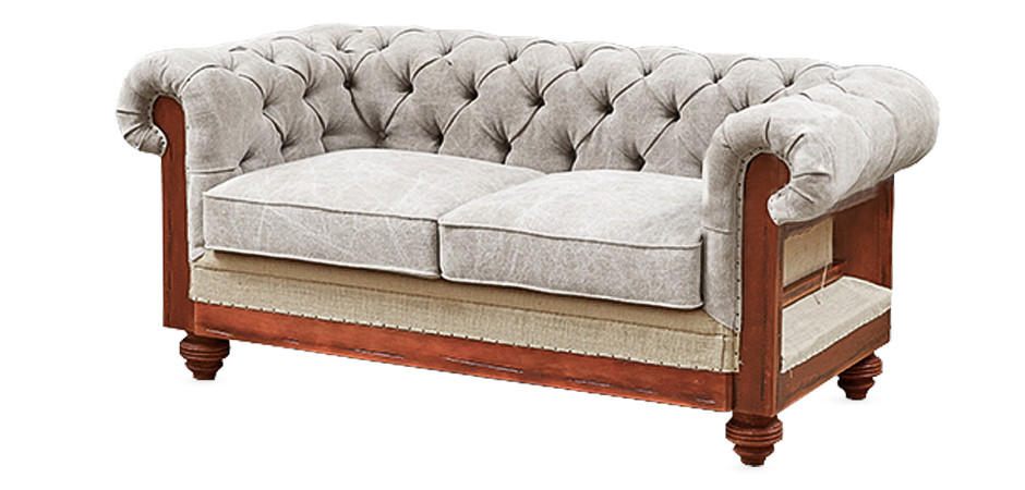 Диван Deconstructed Chesterfield Sofa double Ivory