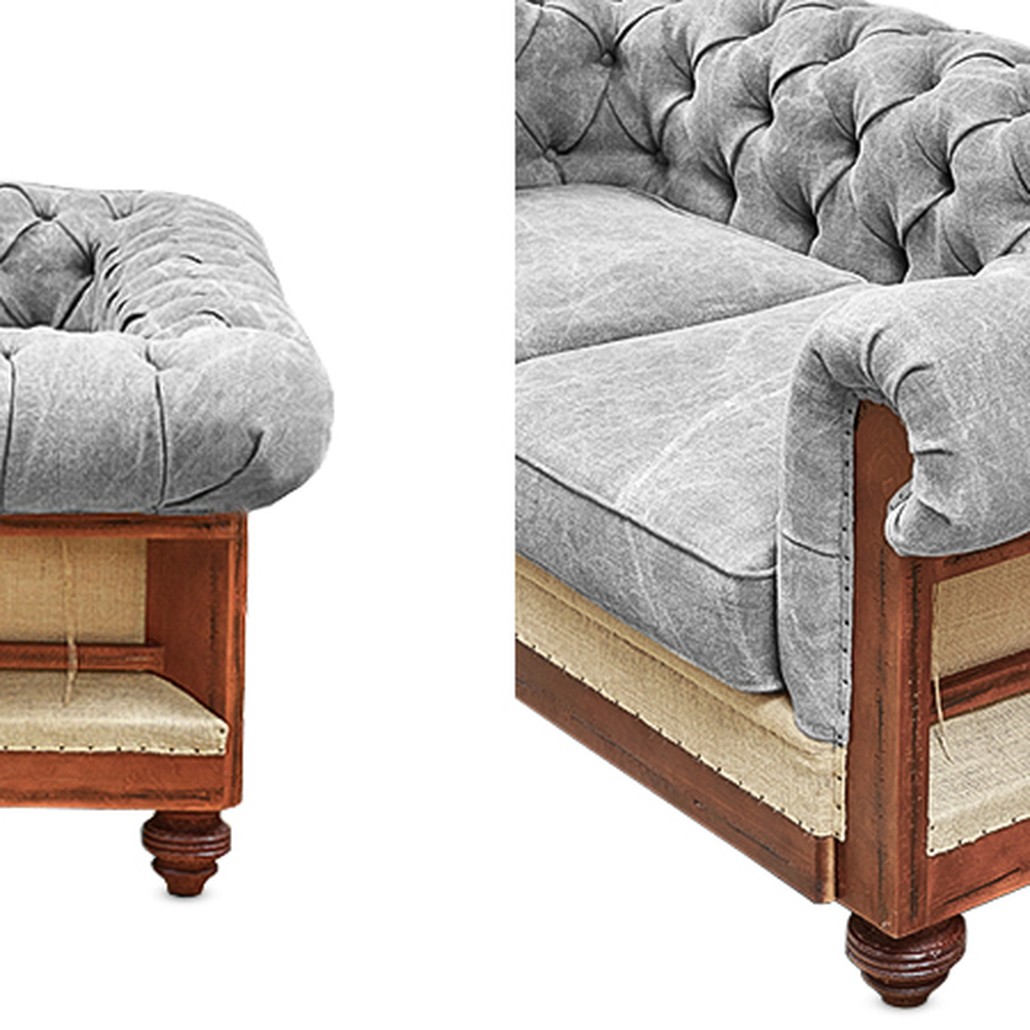 Диван Deconstructed Chesterfield Sofa double Gray