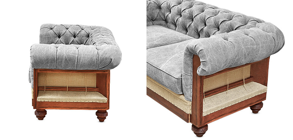 Диван Deconstructed Chesterfield Sofa double Gray