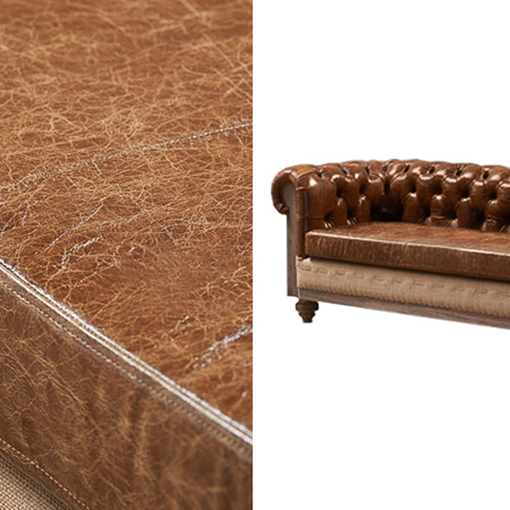 Диван Deconstructed Chesterfield Sofa triple Brown leather