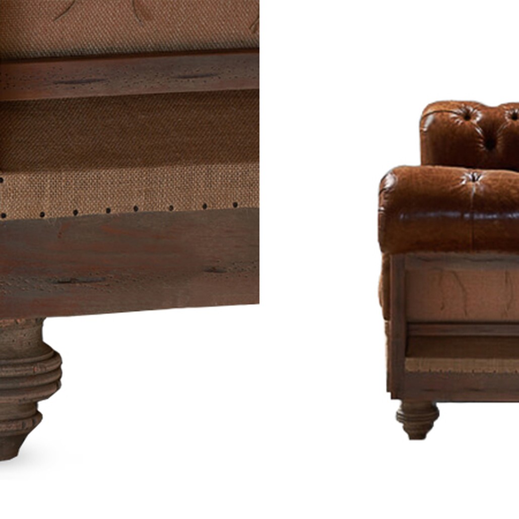 Диван Deconstructed Chesterfield Sofa triple Brown leather