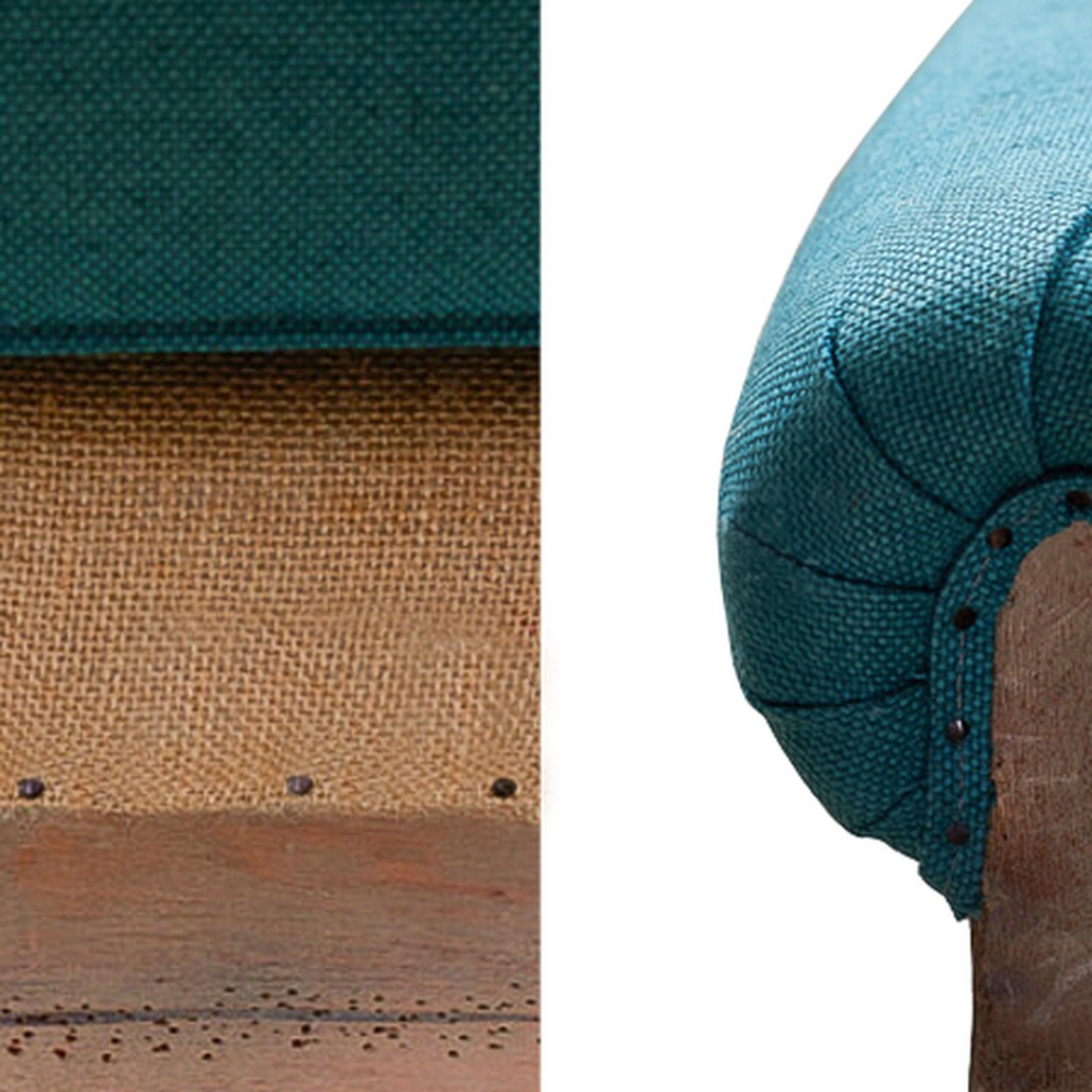 Диван Deconstructed Sofa turquoise Linen triple