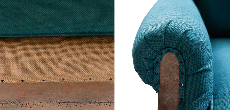 Диван Deconstructed Sofa turquoise Linen triple