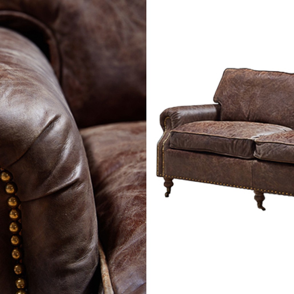 Диван CLASSIC LANCASTER Brown leather double