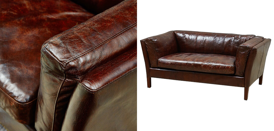 Диван SORENSEN Sofa Brown leather double