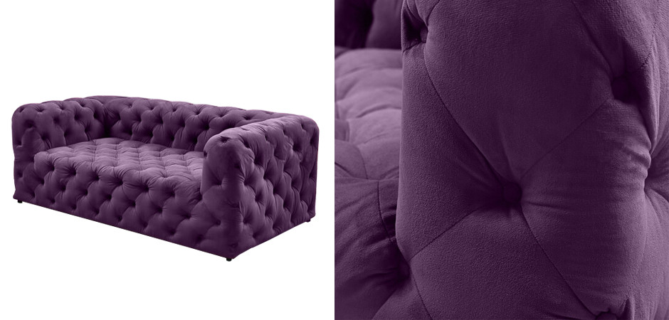 Диван Soho tufted purple velor