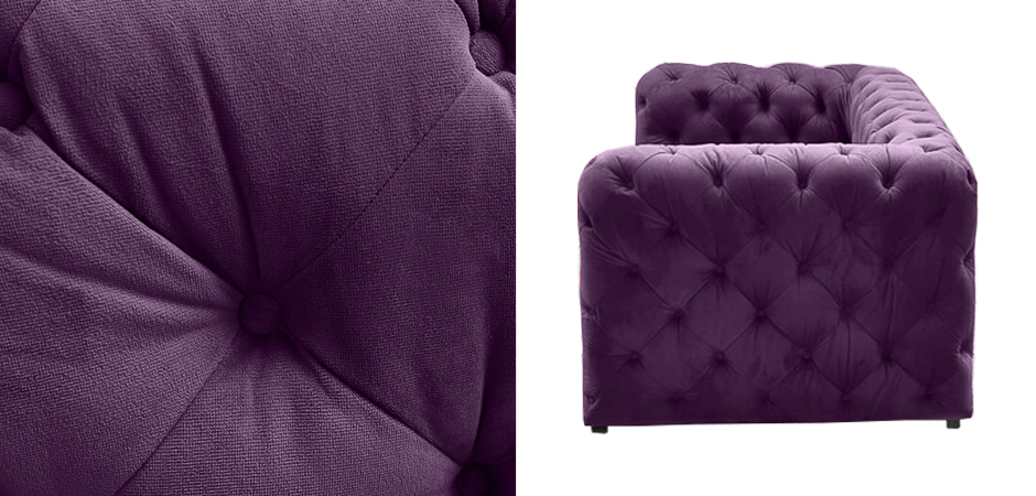 Диван Soho tufted purple velor