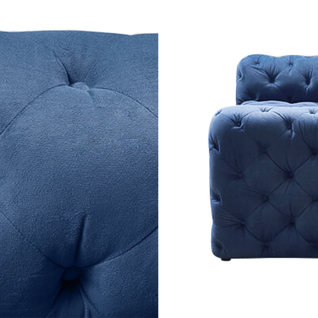 Диван Soho tufted blue velor