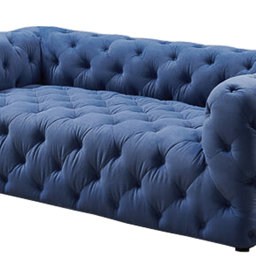 Диван Soho tufted blue velor