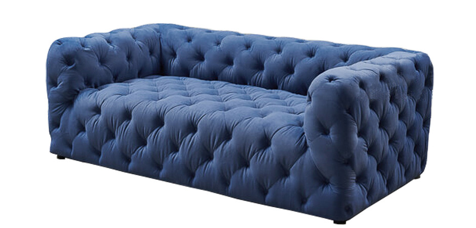 Диван Soho tufted blue velor