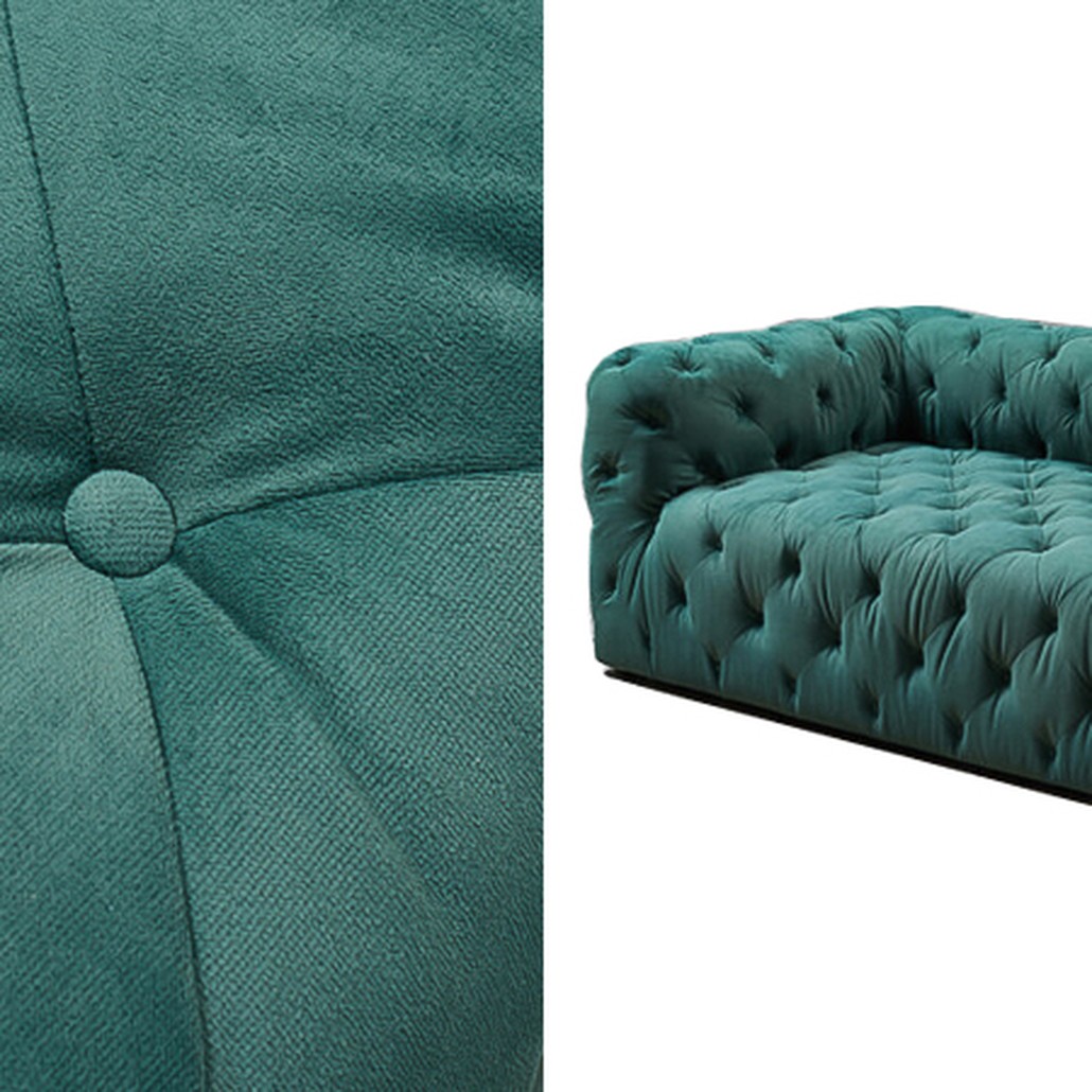 Диван Soho tufted green velor