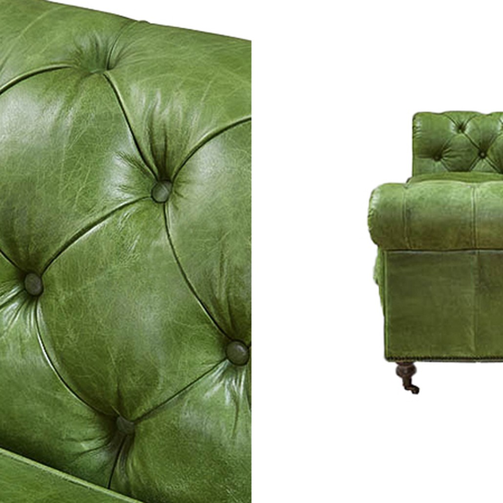 Диван Chesterfield leather Sofa green