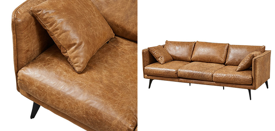 Диван Caramel Leather Triple Sofa