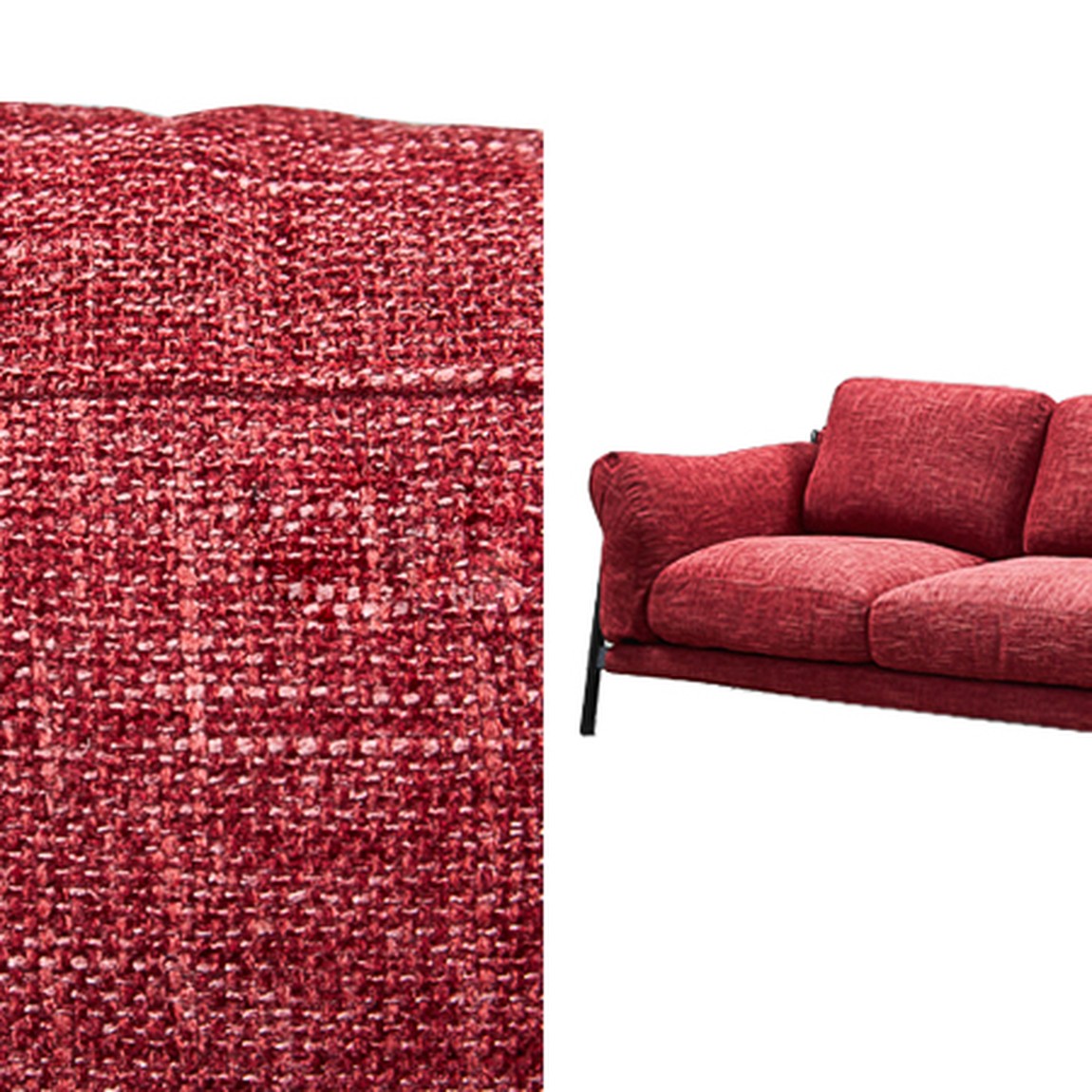 Диван Red shinil Vintage Sofa красный шенилл
