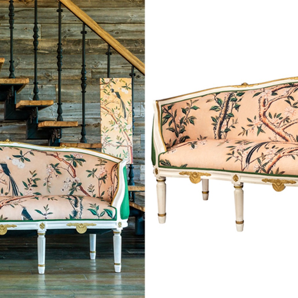 Диван Beige and Green Chinoiserie Sofa