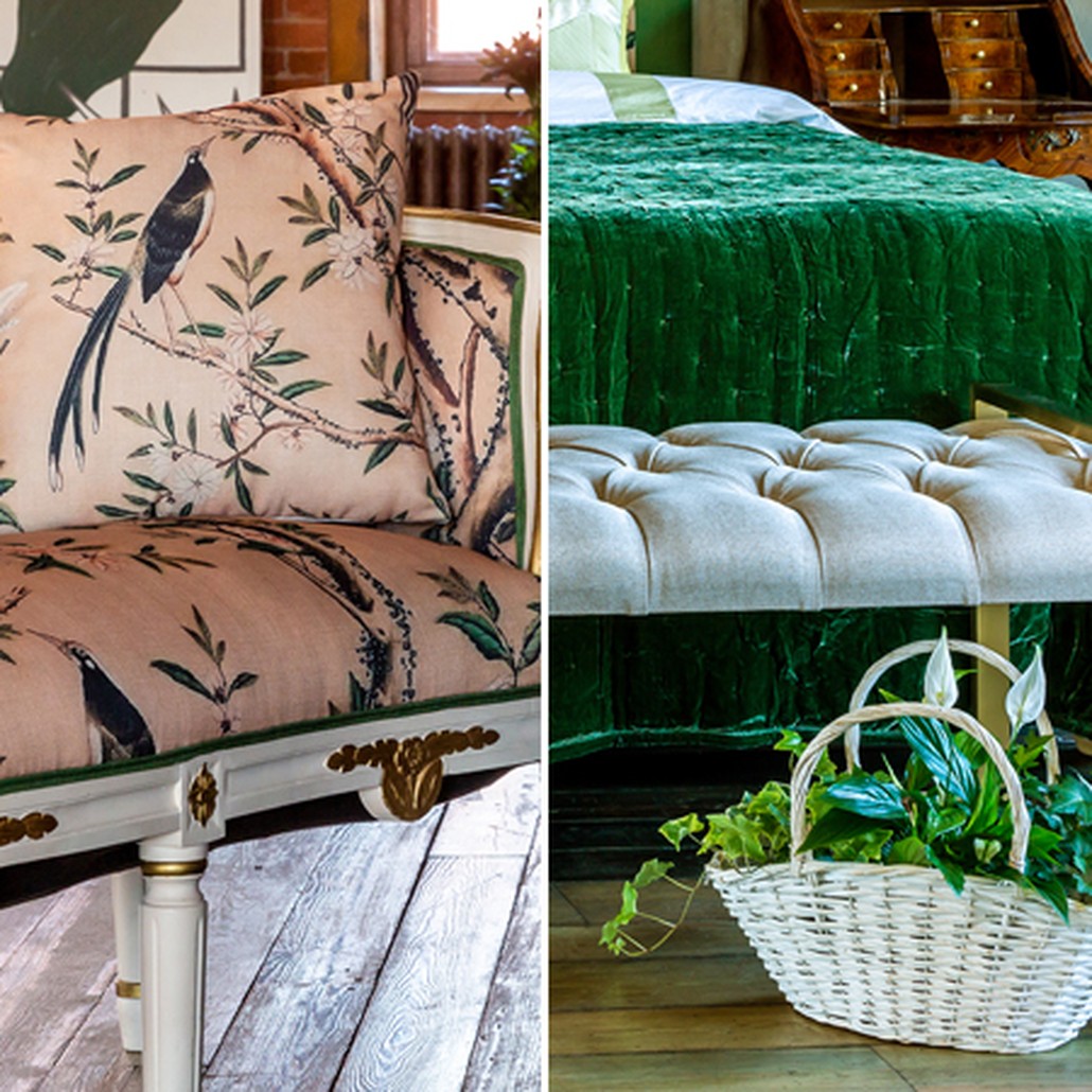 Декоративная подушка Beige and Green Chinoiserie 1