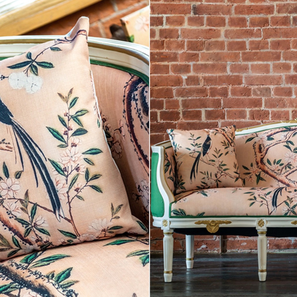 Декоративная подушка Beige and Green Chinoiserie 2