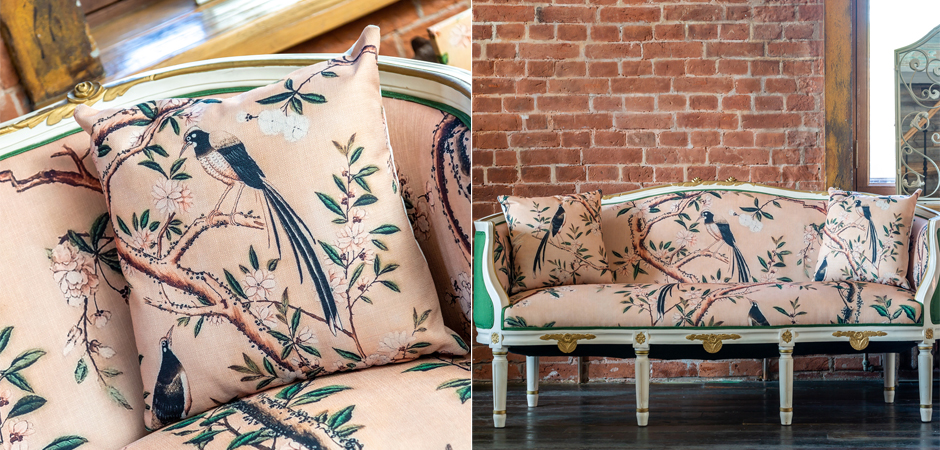 Декоративная подушка Beige and Green Chinoiserie 2