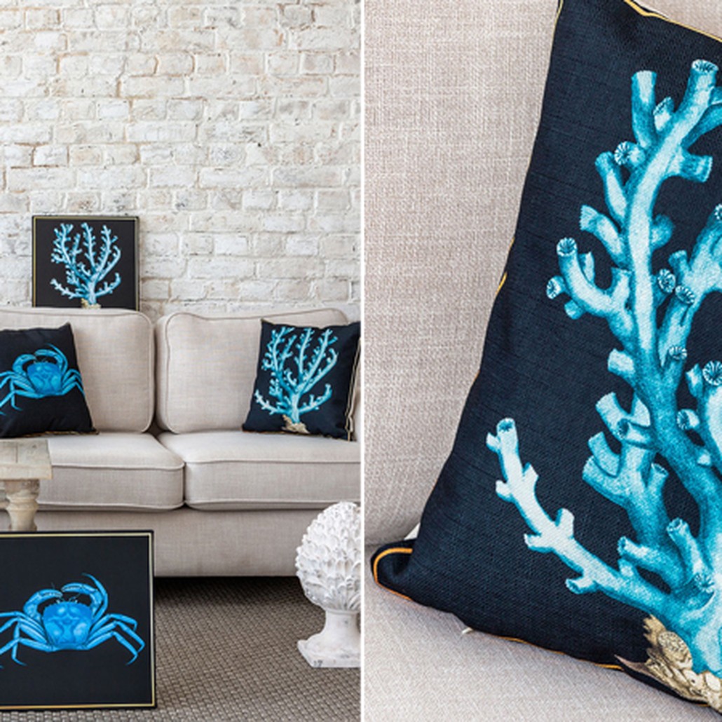 Декоративная подушка Blue Coral