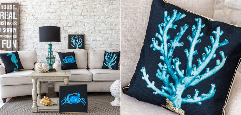 Декоративная подушка Blue Coral