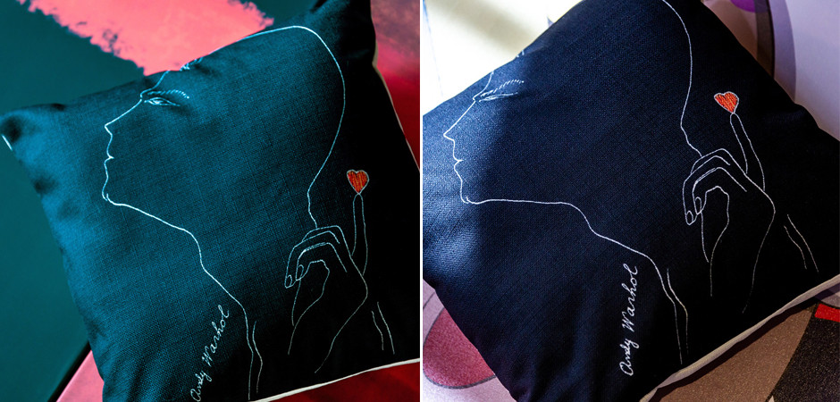 Декоративная подушка White Silhouette Lover Pillow