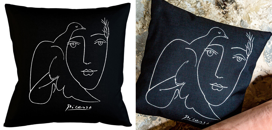 Декоративная подушка White Silhouette Dove Pillow
