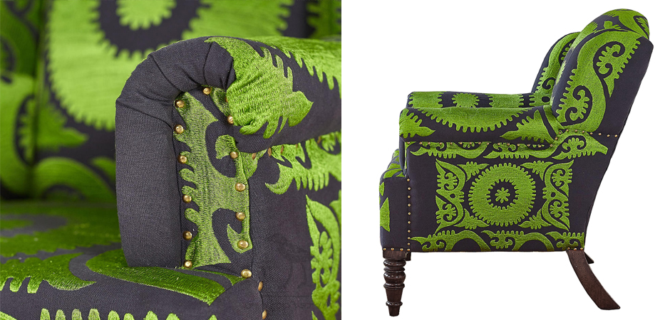 Кресло Mandala Зеленый Орнамент