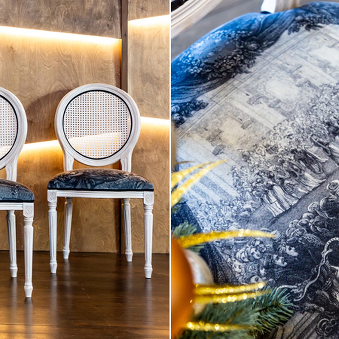 Стул с ротанговой спинкой Palace Gardens Stool