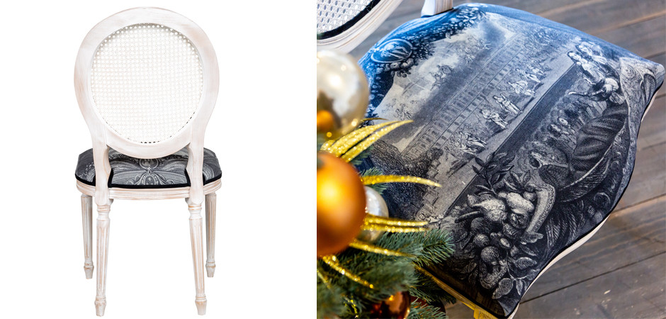 Стул с ротанговой спинкой Palace Gardens Stool