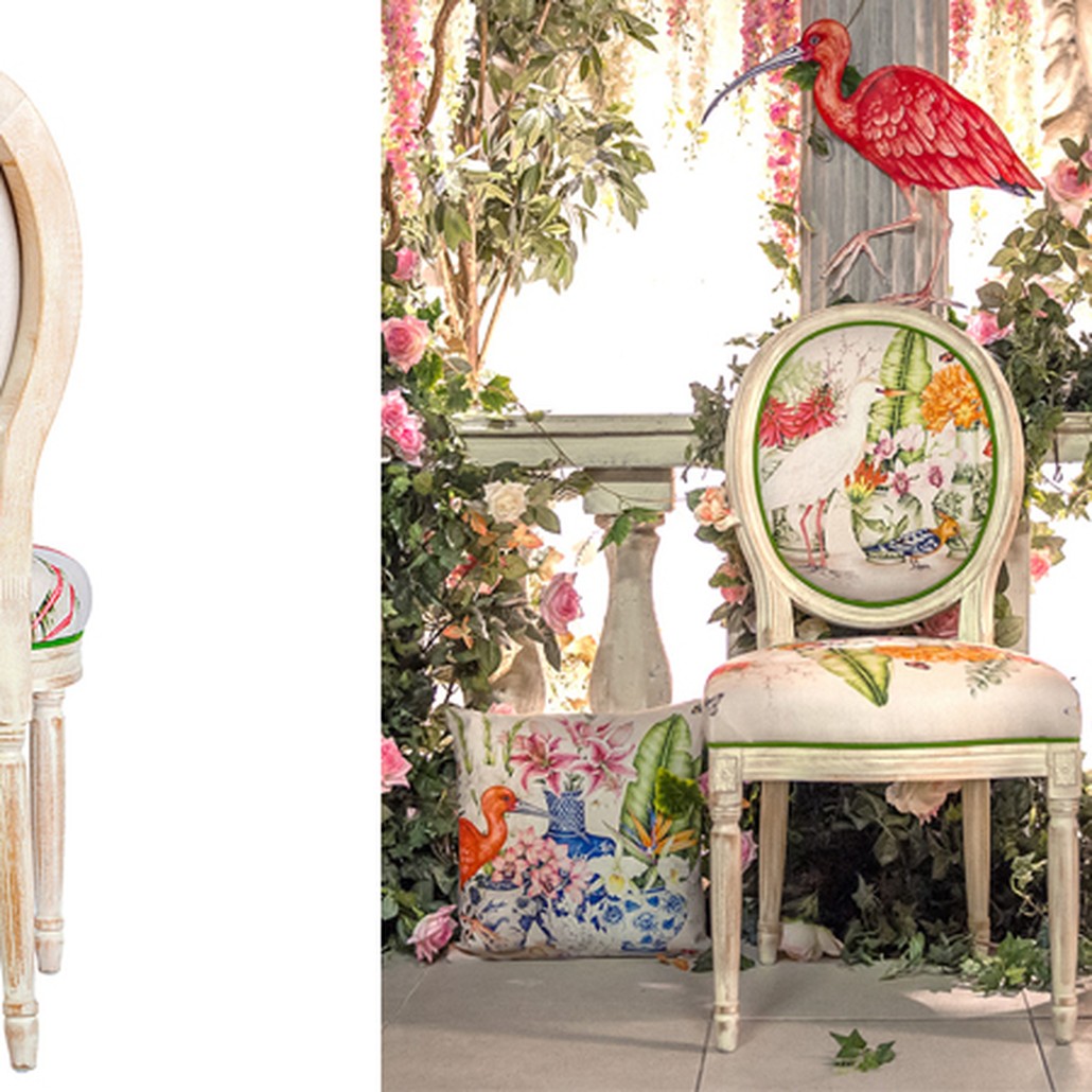 Стул White Heron and Hoopoe Stool