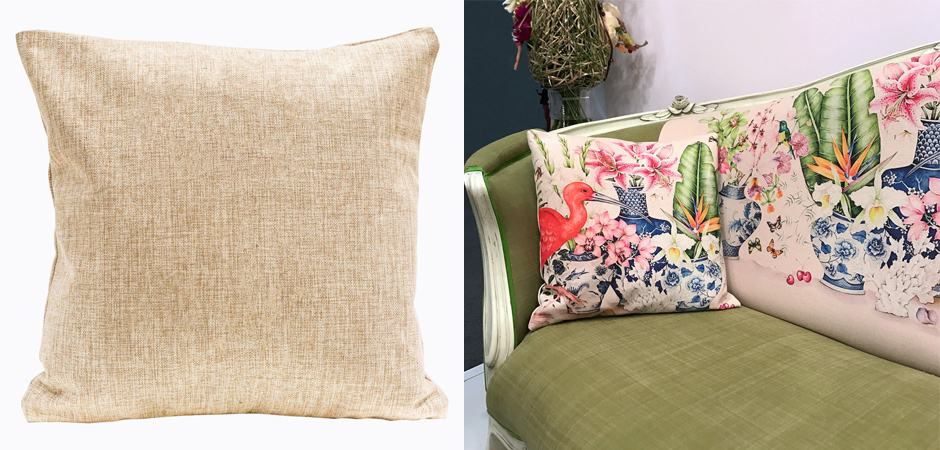 Декоративная подушка Flowers and Scarlet Ibis Pillow