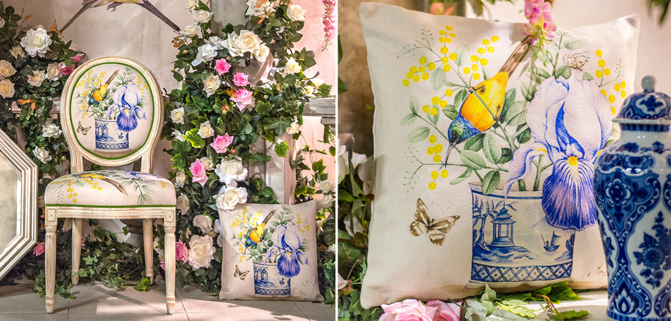 Декоративная подушка Blue Iris Pillow