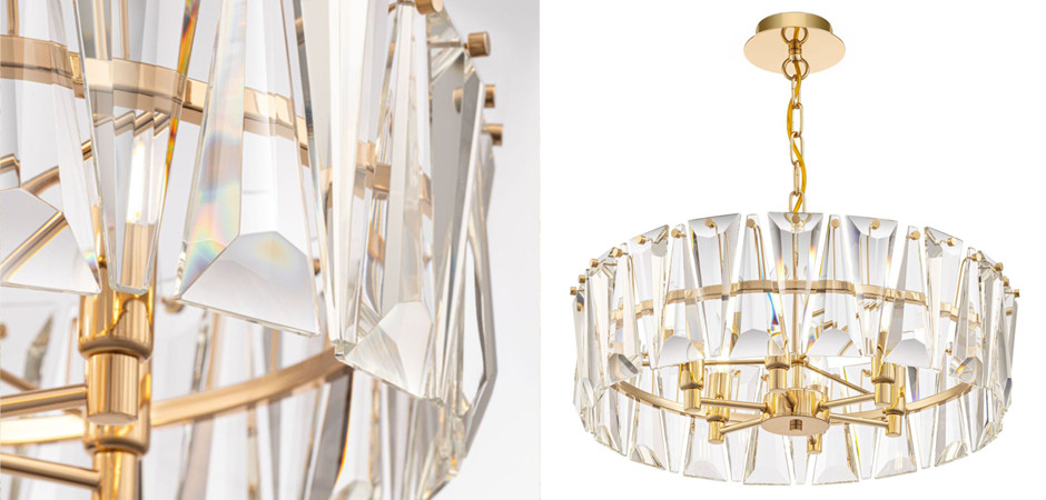 Люстра Ruby Crystal Chandelier Gold 53