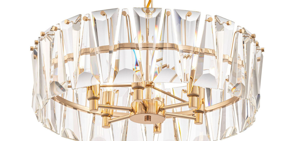 Люстра Ruby Crystal Chandelier Gold 53