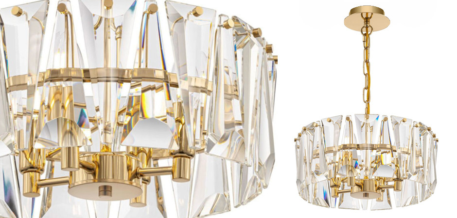 Люстра Ruby Crystal Chandelier Gold 38
