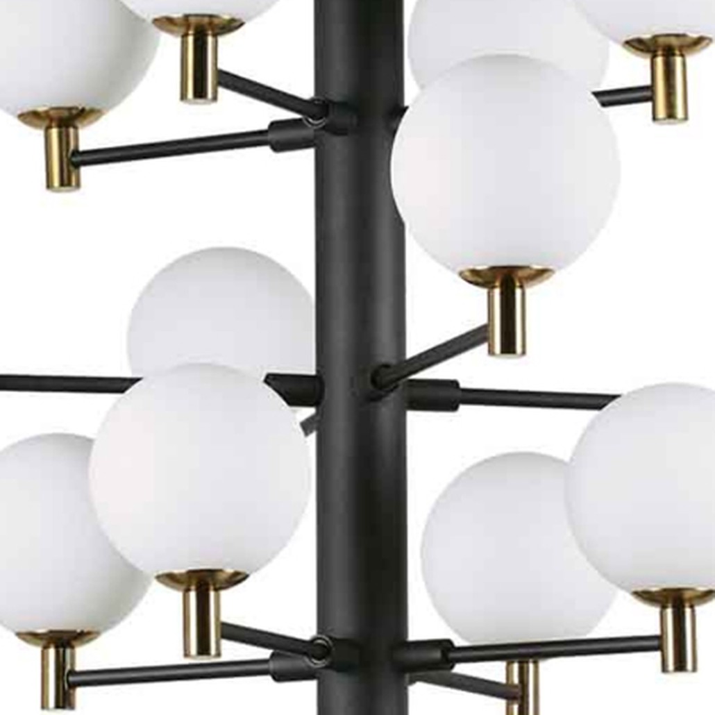 Люстра Italian Globe Abstraction Light White and Black 12