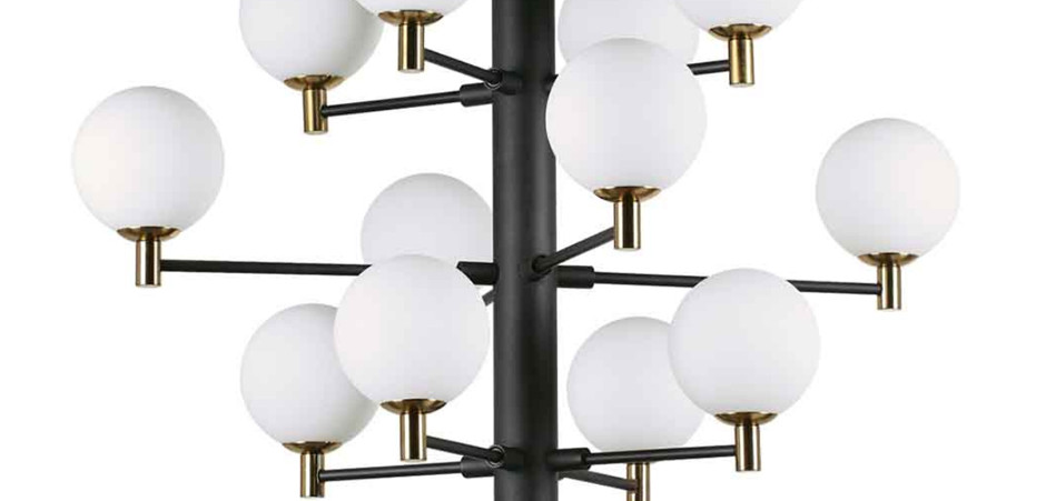 Люстра Italian Globe Abstraction Light  White and Black 12