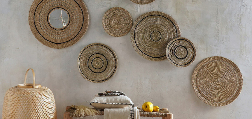 Плетеный декор на стену