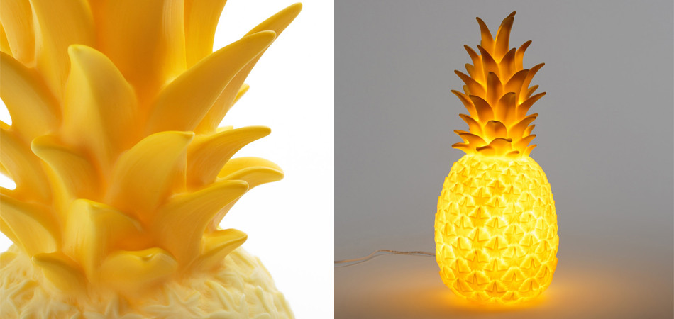 Ананас желтый настольная лампа