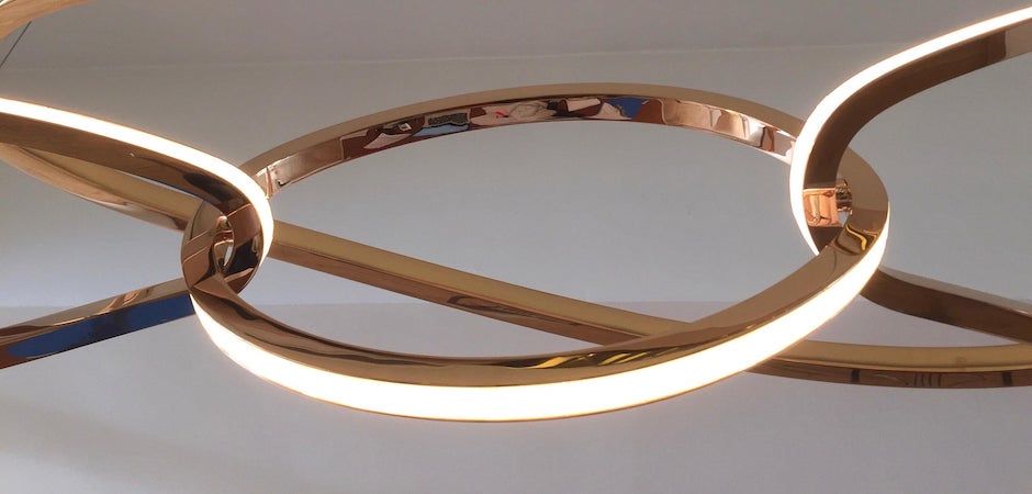 Unfolded Hanging Light Sculpture by Niamh Barry