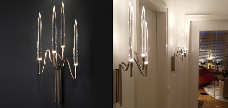 Бра Golden candle 3 Wall Sconce 4 лампы