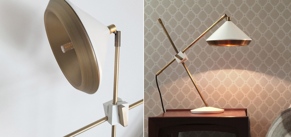 Настольная лампа Bert Frank SHEAR белая