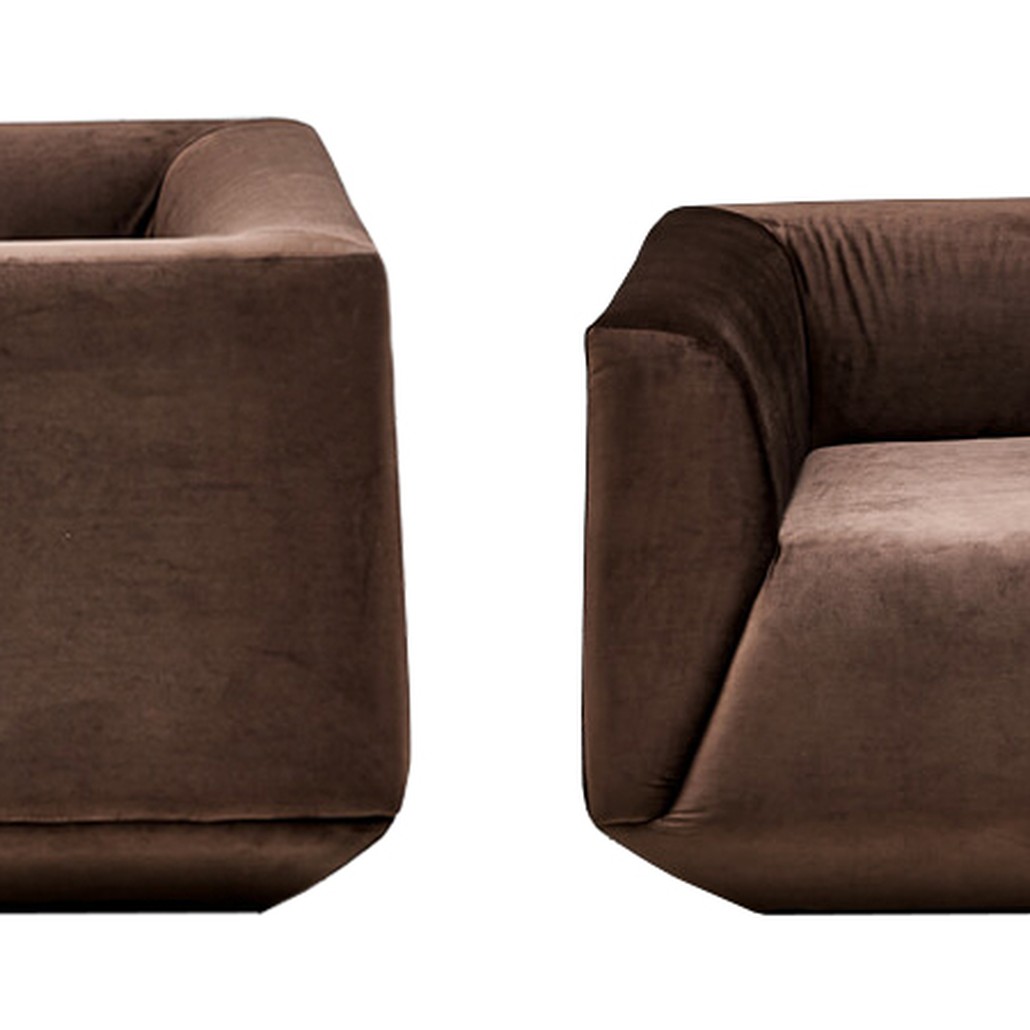 Armchair Cube Brown Большое Кресло Куб