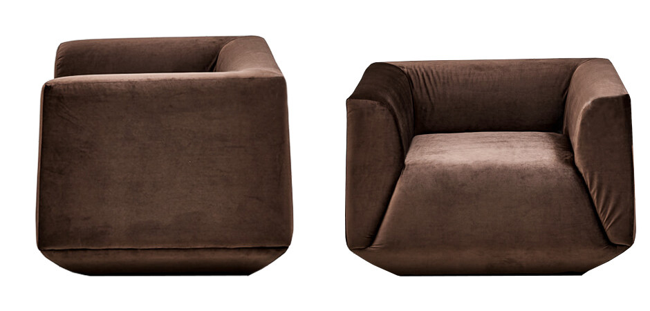 Armchair Cube Brown Большое Кресло Куб