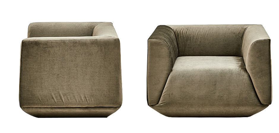 Armchair Cube Olive Большое Кресло Куб