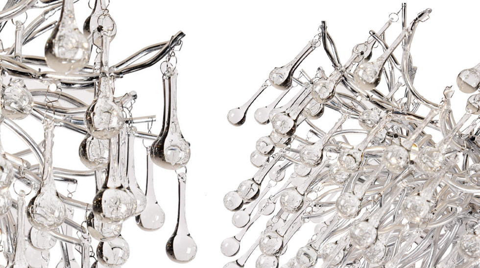 Люстра Droplet Chandelier Silver 80